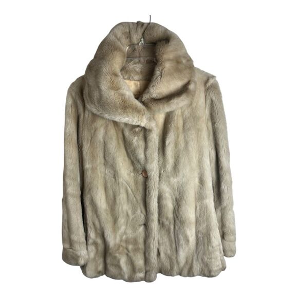 1960’s Dubrowsky & Joseph Women's Brown Faux Fur Coat - Size Measured Vintage - Picture 1 of 12